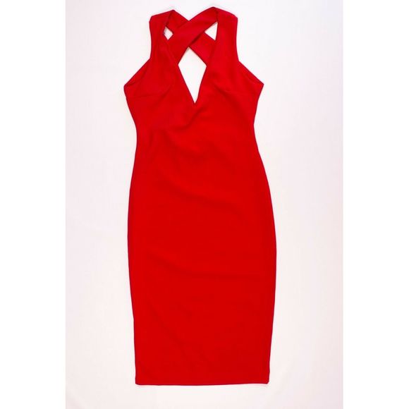 Nasty Gal Dresses & Skirts - New Nasty Gal Red Cross Back Bodycon Dress Size 6